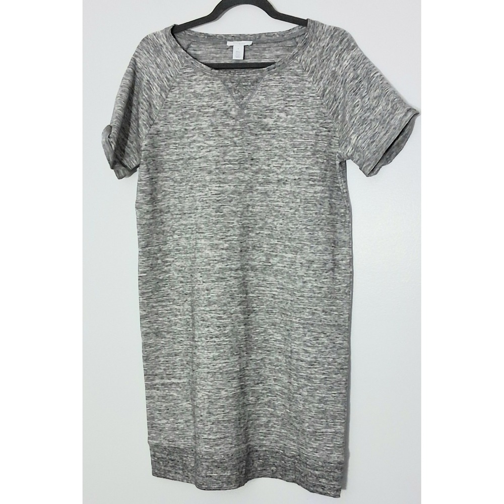 Daily Ritual T-Shirt Dress Women's Size Medium Gray Pullover Comfort Cozy Preown